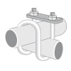 ROHN TB5125BA Double Bend U-Bolt Assembly - 5/16" - for 1-1/4" Tubing