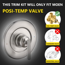 Replacement for Moen T2901BN Gibson Posi-Temp Valve Trim Kit, Brushed Nickel