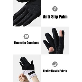 Summer-Sunblock-Gloves for Women UV-Protection Driving Gloves Full Finger Touchscreen Outdoor Gloves