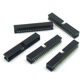 POPESQ® #A1958 IDC 2.54 mm Female PCB 40-Pin Flat Ribbon Cable Straight Pack of 5