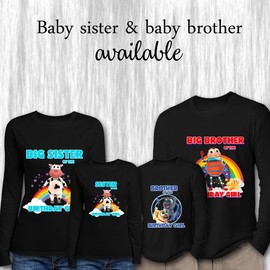 Little BB Birthday Girl & Family Shirts - Long Sleeve Black Style 2