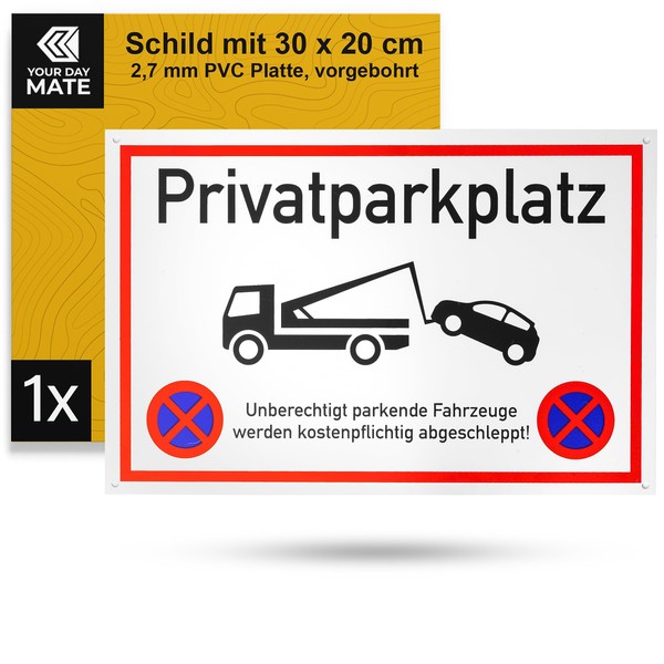 Private Parking Sign 1 Piece 30 x 20 cm 2.7