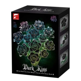 Free Tribe Black Rose Bouquet Building Set - Botanical Collection - 585 Pieces