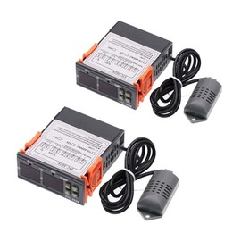 Senzooe 2PCS Intelligent Digital Display Temperature Humidity Controller (STC-3028, 220V)