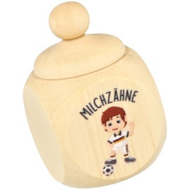 Spruchreif Milk tooth box, milk teeth, footballer Germany, wooden container made of maple wood with UV print, tooth box for children, football fans and tooth fairy gifts, 6 x 4 cm