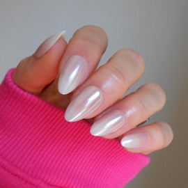 The Nailest - Instant Luxury Acrylic Press-on Nails- Short Almond- Glazed Acrylic Ombre