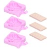 HERCHR 3 moldes de silicona para paletas, molde para helado