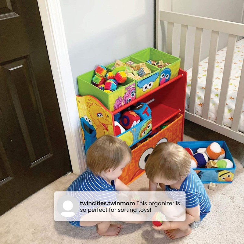 Sesame Street 6 Bin Design and Store Toy Organizer by