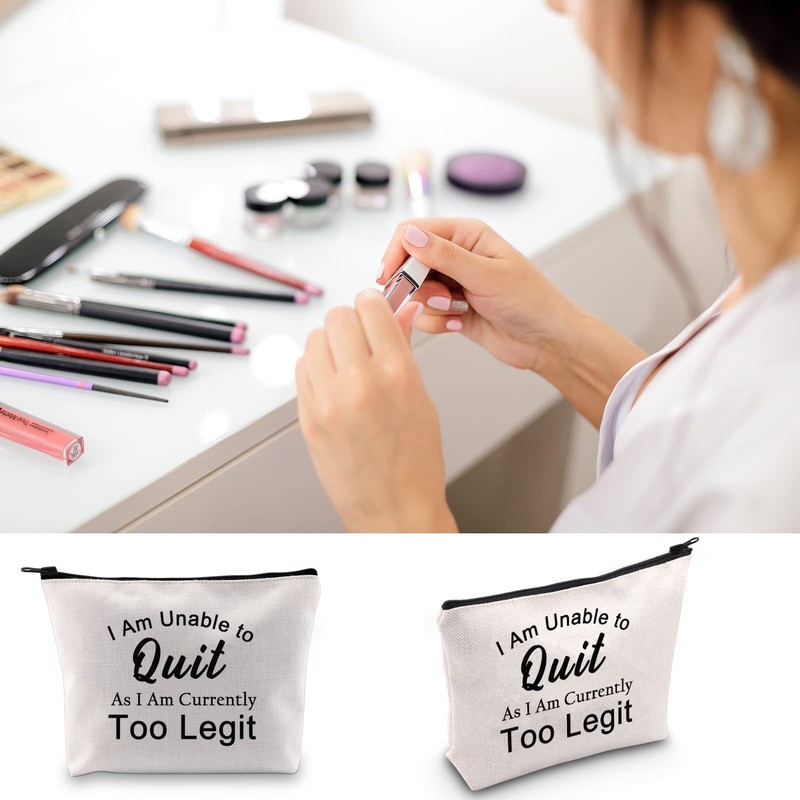 BLUPARK Motivatioanl Makeup Bag Workout Gift I Am Unable to