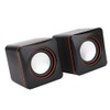 Mini Cube USB Stereo Desktop Speaker 3.5mm Jack Wired Speaker