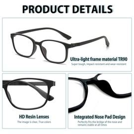 Myfeasy Photochromic Multifocus Reading Glasses Progressive Readers for Women TR90 Multifocal Reading Glasses for Men