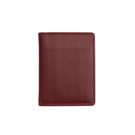 Josephine Osthoff ID Case ID Card Holder Portrait Format Leather Women's ID Bag Men's Passport Cover RFID Protection without Coin Compartment (950), bordeaux, ID holder