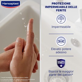 Hansaplast Cerotti AQUA PROTECT, Cerotti impermeabili con elevato potere adesivo, Trasparenti, traspiranti e flessibili, 1 Confezione da 20 pezzi in 2 formati assortiti