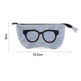 HomeSoGood 4 Pack Zipper Eye Glasses Bag Sunglasses Case Pouch Soft Felt Purse Bag Makeup Storage Pouch