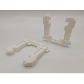 2pcs Soft Close Drawer Clips for Cooke & Lewis - 2 Piece Repair Kit - Fits B&Q IT Kitchens MFI - 2X White Front Clips - Fix Drawer Front