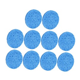Baluue 10 Pack Natural Wood Pulp Makeup Removal Puff Facial Cleaning Sponge Gentle Skin Care Sponge Blue