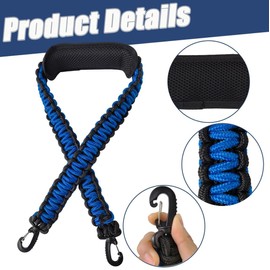 nsgglecher Shoulder Strap Compatible with Yeticooler & Engel-13qt and 19qt, 35 Inch Nylon Rope Strap with Hooks, Comfort Shoulder Pad,Yellow and Black Handmade Weave Design, Heavy-Duty Carry System