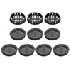 sourcing map 10Pcs 50mm/2in Air Vents Circular Soffit Vents, Black
