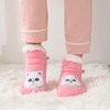 ZYZX Cat Cuddly Socks with Non-Slip Sole Winter Sherpa Fleece