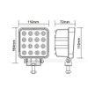 POOPEE LED Work Light, 24 V, 12 V, Wide Angle,