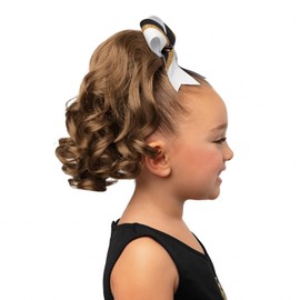 Girly Curls Cheerleader Hairpiece for Young Girls 13" Curly Cheer Hairpiece (Strawberry)