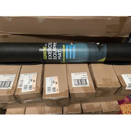 SPRI Ignite by SPRI Exercise Equipment Mat, Black 5mm, 72"x36"