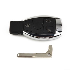 1 Pcs Car Key Cover,Plastic and Stainless Steel Remote Key Case Cover for Mercedes C G E R S Class GL SL SLK,3 Butons