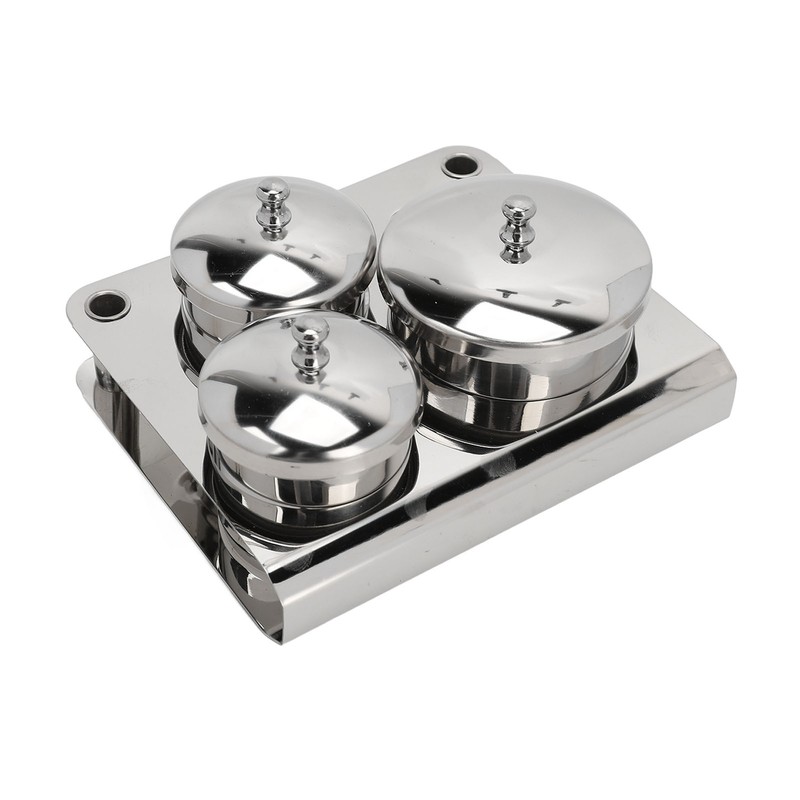 Stainless Steel Nail Powder Holder Thickening Sturdy Dustproof Smooth Surface