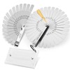 2 Pcs Stainless Feeler Gauges, 32 Pieces Universal Blade Feeler