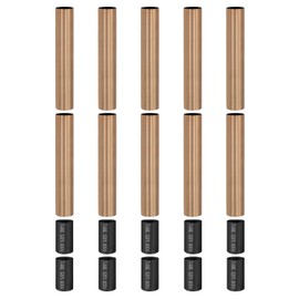 PATIKIL 5" Tall Candle Covers Sleeves, 10Pcs Metal E12 Chandelier Socket Sleeves with Insulation Heat Shrinkable Flame Retardant Tube Bulb Light Base Holder for Lamps, Red Bronze