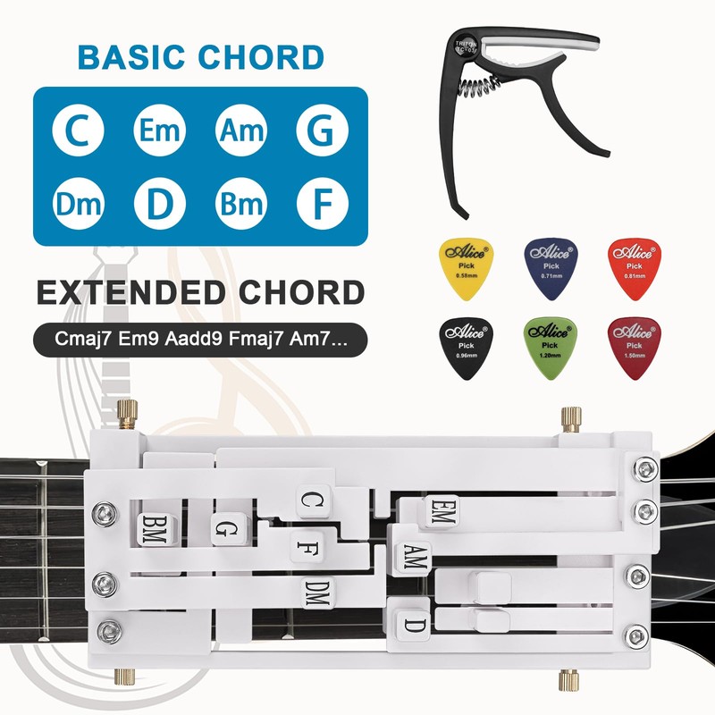 FormiPow Guitar Chord Presser, Beginner Guitar Learning Tool with 11