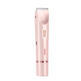 Women's Electric Trimmer, Rechargeable 2 in 1 Body and Facial Epilator Cordless Portable Shaver, Wet and Dry Personal Hair Removal Tool:_Pink_one-size