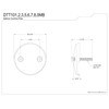 Kingston Brass DTT100MB Made to Match Bathtub Overflow Plate, 3-3/16