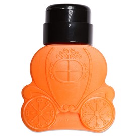 Beauticom Professional ORANGE Carriage Shaped Nail Pump Dispenser Bottle (Size: 250ml) for Nail Acrylic Acetone Liquid Polish Remover Bottle Tool