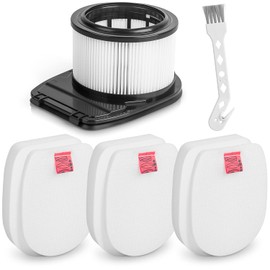 iVanzoll IZ300UK Filters for Shark Cordless Vacuum,1 Hepa Filter + 3 Felt & 3 Foam Filters Replacement for Shark IZ300 IZ300UK IZ300UKT IZ320 IZ320UK IZ320UKT IZ300UKTSB Anti Hair Wrap (IZ300-1+3)