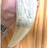 NEW !! Scrimshaw whale tooth resin REPLICA "A Sailor's prayer"