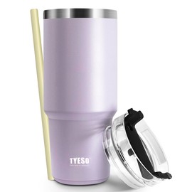 TYESO Tumbler with Straw, Water Bottle, Sports Bottle, Straw Bottle with Lid, Vacuum Insulated, 30.5 fl oz (900 ml), Vacuum Quenchure, Thermos, Exercise, Multicolor, Direct Drinking, Hot and Cold