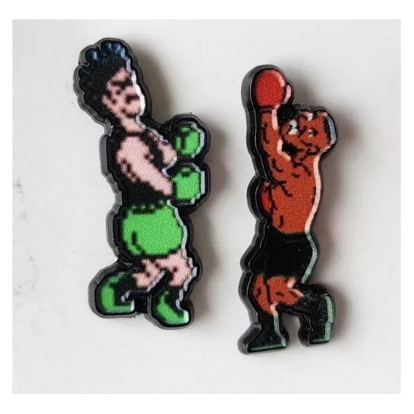 Mike Tyson's Punch-Out Pin Set Tyson Punching Little Mac