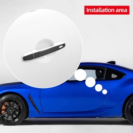 BETTERHUMZ Car Door Handle Protective Sticker Compatible with Toyota GR86 for Subaru BRZ 2021-2024 Carbon Fiber Door Handle Cover Decor Exterior Accessories (Black)