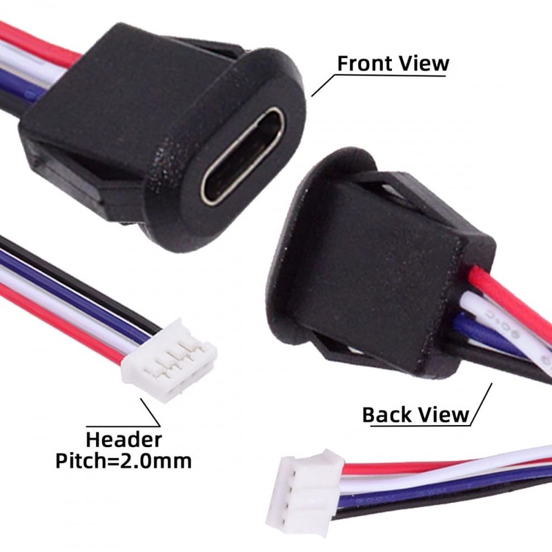 CY 5pcs/Set DIY OEM Type C Female Socket to 4Pin