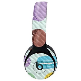 MightySkins Carbon Fiber Skin for Beats Solo Pro Wireless Headphones - Macarons | Protective, Durable Textured Carbon Fiber Finish | Easy to Apply, Remove, and Change Styles | Made in The USA