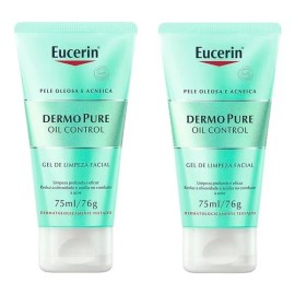 2 X Eucerin Dermopure Oil Control Gel Limpiador Facial 75ml Momento de aplicacin DaNoche Tipo de piel Grasa                                           