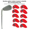 Bnineteenteam 10Pcs/Set Golf Iron Club Head Cover, Soft Neoprene Number