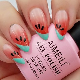 Aimeili UV LED Gel Polish Multicoloured Removable Gel Nail Polish Set - 6 x 10 ml