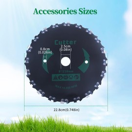 NCZZ Universal 9 Inch Carbon Steel Circular Saw Trimmer Head, Weed Eater Bladest, Grass Eater Blade for Garden, Yard, Lawn