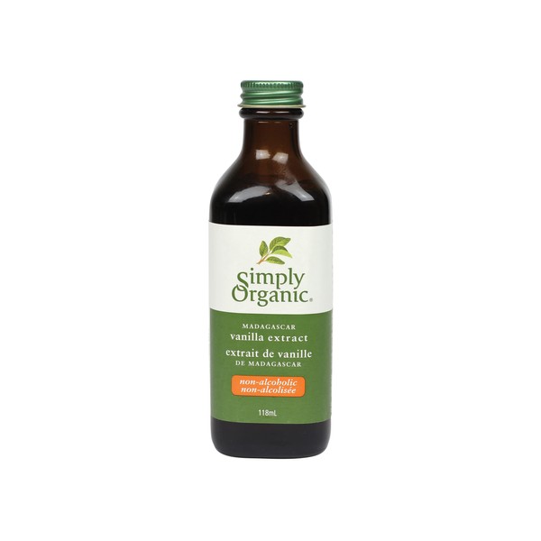 Simply Organic Non-Alcoholic Vanilla Extract, Certified Organic | 118mL Glass Bottle