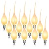 DoRight Silicone Dipped Candle Light Bulbs, 5 Watt Flame Light