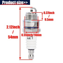 QAZAKY 10pc Spark Plug L7T for 33cc 43cc 47cc 49cc 2-Stroke Mini Pocket Bike ATV Quad Scooter Trimmer Blower Chainsaw Brushcutter Strimmer Lawnmover Echo Wacker Kawasaki
