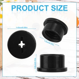 6pcs Bladder Valve Screws for Riddell Speedflex & Speed Lcon, Plastic Football Helmet Bladder Valve Screws Practical Valve Caps for Rugby Helmets for Adult and Youth(Black)