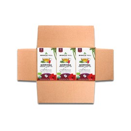 Miracle Tree - 3 Count of Organic Moringa Superfood Tea, 25 Individually Sealed Tea Bags, Hibiscus (Keto, Detox, Energy/Immunity Booster, Vegan, Gluten-Free, Organic, Non-GMO, Caffeine-Free)